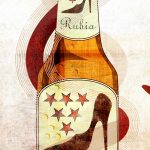 ilustración gastronómica sobre la cerveza rubia